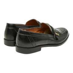サンローラン - YSLロゴ ローファー ブラック レザー メンズ SAINT LAURENT 【中古】
