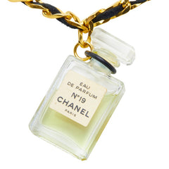 シャネル No.19 パフュームボトル チェーン ペンダント ネックレス ゴールド メッキ プラスチック レディース CHANEL 【中古】