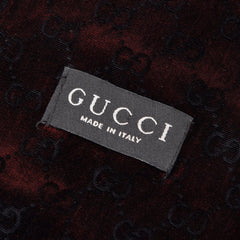 グッチ GG柄 ストール ワインレッド ベロア レディース GUCCI 【中古】