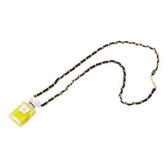 シャネル No.19 パフュームボトル チェーン ペンダント ネックレス ゴールド プラスチック レザー メッキ レディース CHANEL 【中古】