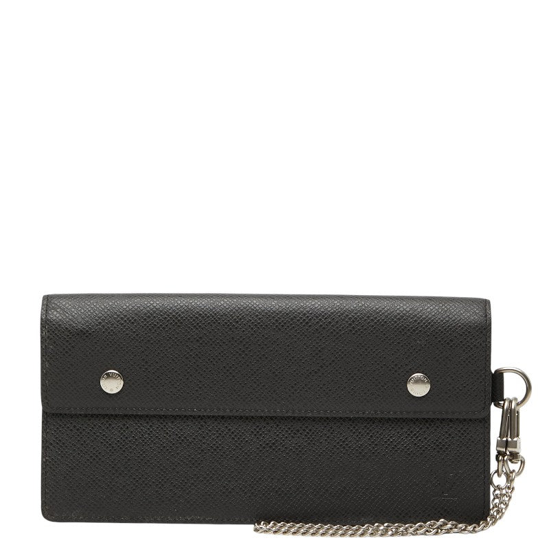 ルイ ヴィトン タイガ ポルトフォイユ アコルディオン 長財布 M30992 アルドワーズ ブラック PVC レザー レディース LOUIS VUITTON 【中古】