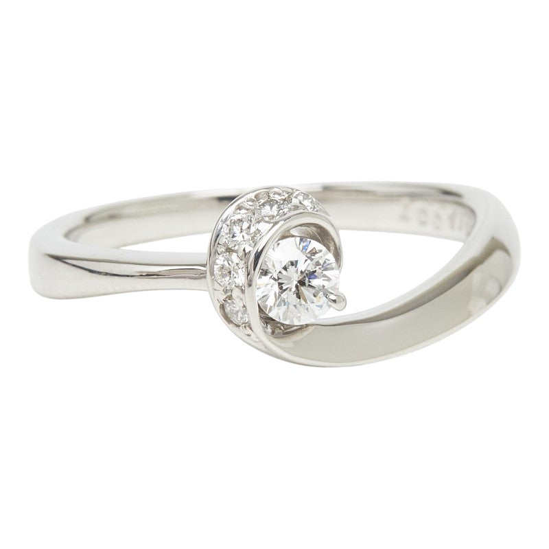 Pt900 プラチナ ダイヤ0.18ct ダイヤ0.07ct リング 指輪 レディース 14.5号 【中古】