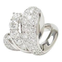 Pt900 プラチナ ダイヤ1.52ct リング 指輪 レディース 12号 【中古】