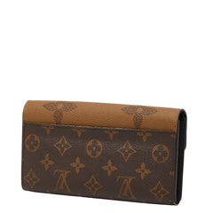 ルイ ヴィトン モノグラム ジャイアント リバース ポルトフォイユ サラ 長財布 M80726 ブラウン PVC レザー レディース LOUIS VUITTON 【中古】