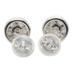 K18WG ホワイトゴールド ダイヤ0.40ct フラワーモチーフ ピアス レディース 【中古】