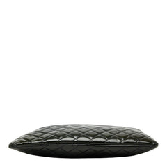 シャネル マトラッセ ココマーク クラッチバッグ ネイビー グリーン ラムスキン エナメル レディース CHANEL 【中古】