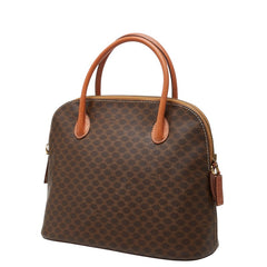 セリーヌ マカダム ハンドバッグ ショルダーバッグ 2WAY ブラウン PVC レザー レディース CELINE 【中古】