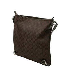 グッチ GGナイロン アビー 斜め掛け ショルダーバッグ 268642 ブラウン ナイロン レザー レディース GUCCI 【中古】