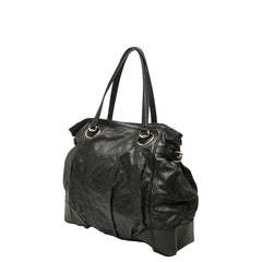グッチ グッチシマ トートバッグ ショルダーバッグ 257290 ブラック レザー レディース GUCCI 【中古】