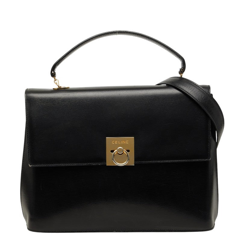 セリーヌ ハンドバッグ ショルダーバッグ 2WAY ブラック レザー レディース CELINE 【中古】