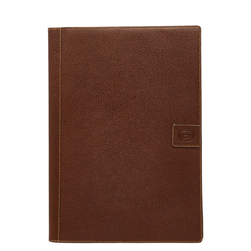 グッチ ドキュメントケース 書類ケース ブラウン レザー レディース GUCCI 【中古】