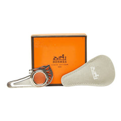エルメス シュバル ブックマーク ルーペ付き栞 シルバー メタル レディース HERMES 【中古】
