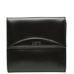 ロエベ アナグラム 二つ折り財布 060305 ブラック レザー レディース LOEWE 【中古】