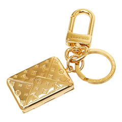ルイ ヴィトン ポルト クレ ラブ ノート エンヴェロープ キーホルダー キーリング M67400 ゴールド メッキ レディース LOUIS VUITTON 【中古】
