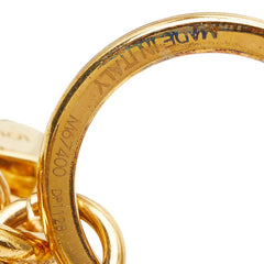 ルイ ヴィトン ポルト クレ ラブ ノート エンヴェロープ キーホルダー キーリング M67400 ゴールド メッキ レディース LOUIS VUITTON 【中古】