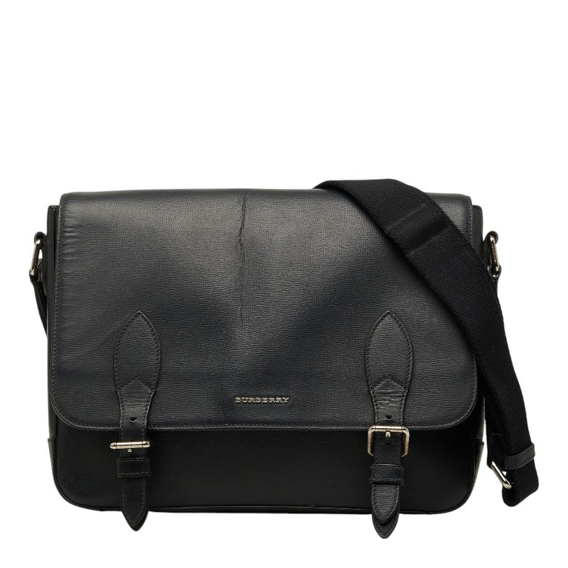 バーバリー ノバチェック ショルダーバッグ ブラック レザー レディース BURBERRY 【中古】