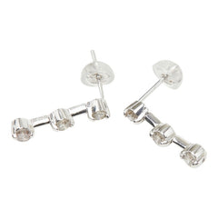 K14WG ホワイトゴールド ダイヤ0.32ct リンクピアス ピアス レディース 【中古】