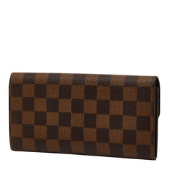 ルイ ヴィトン ダミエ ポルトフォイユ エミリー 長財布 N63019 ブラウン PVC レディース LOUIS VUITTON 【中古】