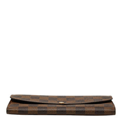 ルイ ヴィトン ダミエ ポルトフォイユ エミリー 長財布 N63019 ブラウン PVC レディース LOUIS VUITTON 【中古】
