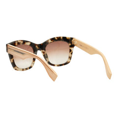 フェンディ キャットアイ グラデーション サングラス FF0025S ベージュ ブラウン プラスチック レディース FENDI 【中古】