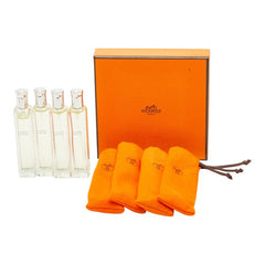 エルメス UN JARDIN SUR LE NIL ナイルの庭 15ml 香水 4本セット クリア シルバー ガラス レディース HERMES 【中古】