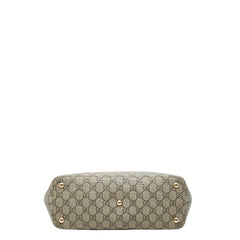グッチ GGスプリーム トートバッグ 415721 ベージュ レッド ピンク PVC レザー レディース GUCCI 【中古】