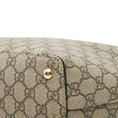 グッチ GGスプリーム トートバッグ 415721 ベージュ レッド ピンク PVC レザー レディース GUCCI 【中古】