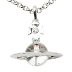 ヴィヴィアンウエストウッド スモールオーブ ネックレス シルバー メタル ラインストーン レディース Vivienne Westwood 【中古】