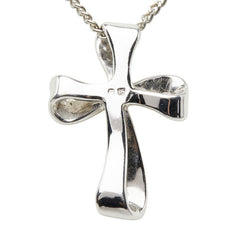 ミキモト クロス 十字架 モチーフ ネックレス スターリングシルバー パール レディース MIKIMOTO 【中古】