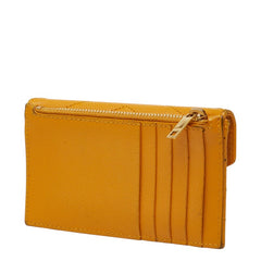 サンローラン モノグラム フラグメント YSLロゴ フラップ カードケース 612808 イエロー系 レザー レディース SAINT LAURENT 【中古】