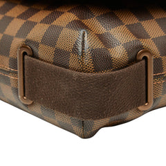 ルイ ヴィトン ダミエ ブルックリンMM 斜め掛け ショルダーバッグ N51211 ブラウン PVC レザー レディース LOUIS VUITTON 【中古】