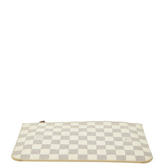 ルイ ヴィトン ダミエ アズール ネヴァーフルMM 付属品ポーチ ポーチ N41361 ホワイト PVC レザー レディース LOUIS VUITTON 【中古】