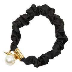 ルイ ヴィトン シュシュ ミックスパール シュシュ ヘアアクセサリー M03238 ブラック ゴールド サテン メッキ レディース LOUIS VUITTON 【中古】