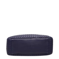 ボッテガヴェネタ イントレチャート ハンドバッグ ショルダーバッグ 2WAY ネイビー レザー レディース BOTTEGAVENETA 【中古】