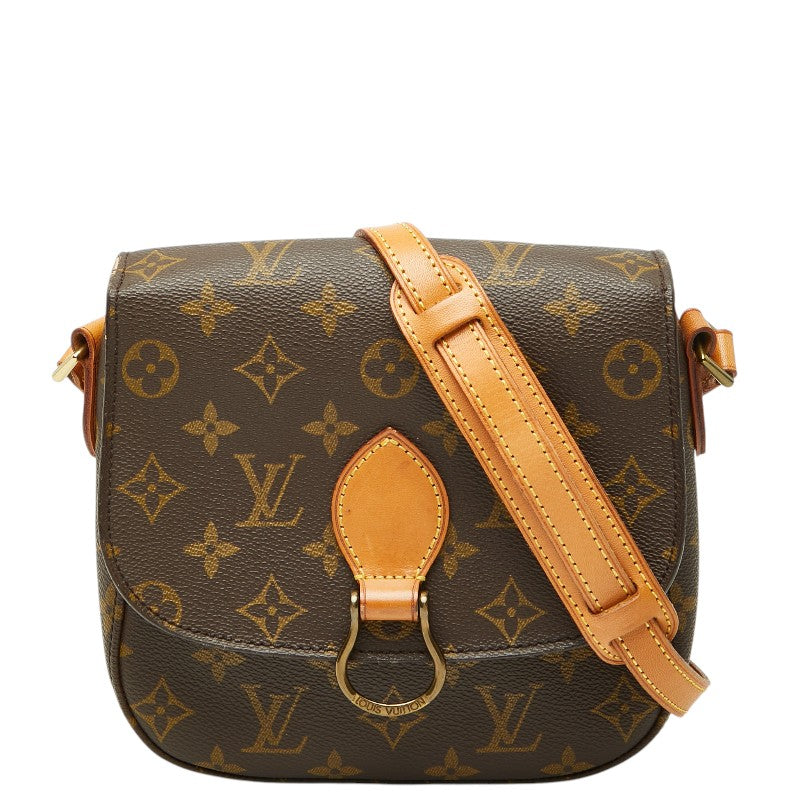 ルイ ヴィトン モノグラム サンクルーMM 斜め掛け ショルダーバッグ M51243 ブラウン PVC レザー レディース LOUIS VUITTON 【中古】