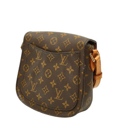 ルイ ヴィトン モノグラム サンクルーMM 斜め掛け ショルダーバッグ M51243 ブラウン PVC レザー レディース LOUIS VUITTON 【中古】