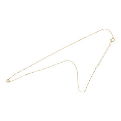 K18YG イエローゴールド ダイヤ0.108ct プチネックレス ネックレス レディース 【中古】