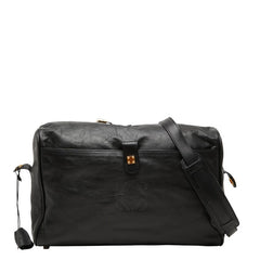 ロエベ アナグラム ボストンバッグ トラベルバッグ ショルダーバッグ ブラック レザー レディース LOEWE 【中古】