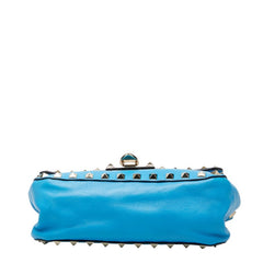 ヴァレンティノ ロックスタッズ ショルダーバッグ ブルー レザー レディース VALENTINO 【中古】