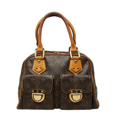 ルイ ヴィトン モノグラム マンハッタン PM ハンドバッグ M40026 ブラウン PVC レザー レディース LOUIS VUITTON 【中古】