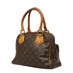 ルイ ヴィトン モノグラム マンハッタン PM ハンドバッグ M40026 ブラウン PVC レザー レディース LOUIS VUITTON 【中古】