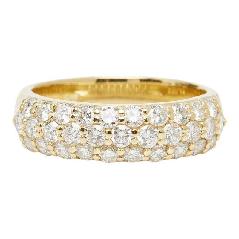 K18YG イエローゴールド ダイヤ1.00ct パヴェダイヤ リング 指輪 レディース 9号 【中古】