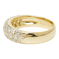 K18YG イエローゴールド ダイヤ1.00ct パヴェダイヤ リング 指輪 レディース 9号 【中古】