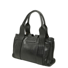 ヴェルサーチェ ハンドバッグ ブラック レザー レディース VERSACE 【中古】