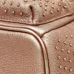 エム シー エム スタッズ リュック バックパック ピンク レザー レディース MCM 【中古】