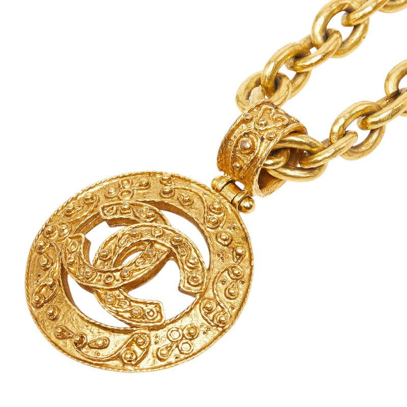 シャネル ココマーク ヴィンテージ ネックレス ゴールド メッキ レディース CHANEL 【中古】