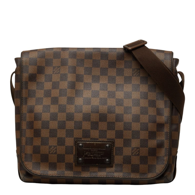 ルイ ヴィトン ダミエ ブルックリンMM 斜め掛け ショルダーバッグ N51211 ブラウン PVC レザー レディース LOUIS VUITTON 【中古】