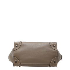 セリーヌ ラゲージ ミディアム ハンドバッグ S-CU-1111 グレー系 レザー レディース CELINE 【中古】