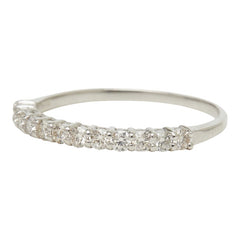 Pt900 プラチナ ダイヤ0.30ct ハーフエタニティリング リング 指輪 レディース 12号 【中古】