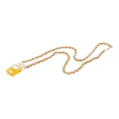 シャネル ALLURE アリュール 香水 ボトル モチーフ ネックレス クリア ベージュ ゴールド メッキ レザー ガラス レディース CHANEL 【中古】